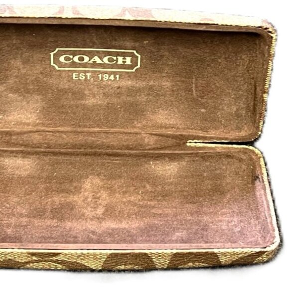 🛑COACH Designer ➕🆒 SUNGLASSES CASE Leather EYEGLASSES BOX 💸BUY NOW‼️ - Picture 10 of 16